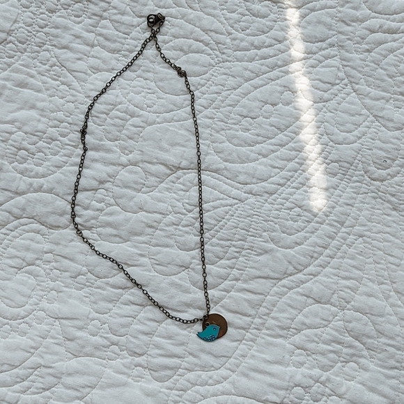 Blue bird artisan necklace - Picture 2 of 2
